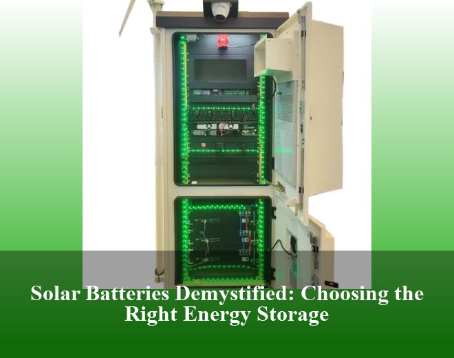 Solar Batteries Demystified: Choosing the Right Energy Storage